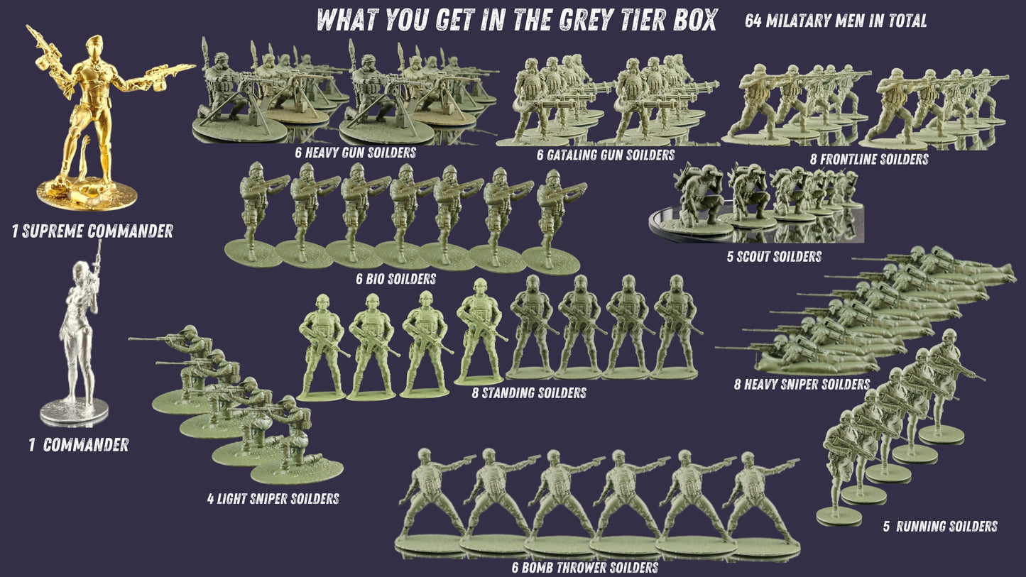 Zombie wars Grey Tier 120 character Box set with survival base