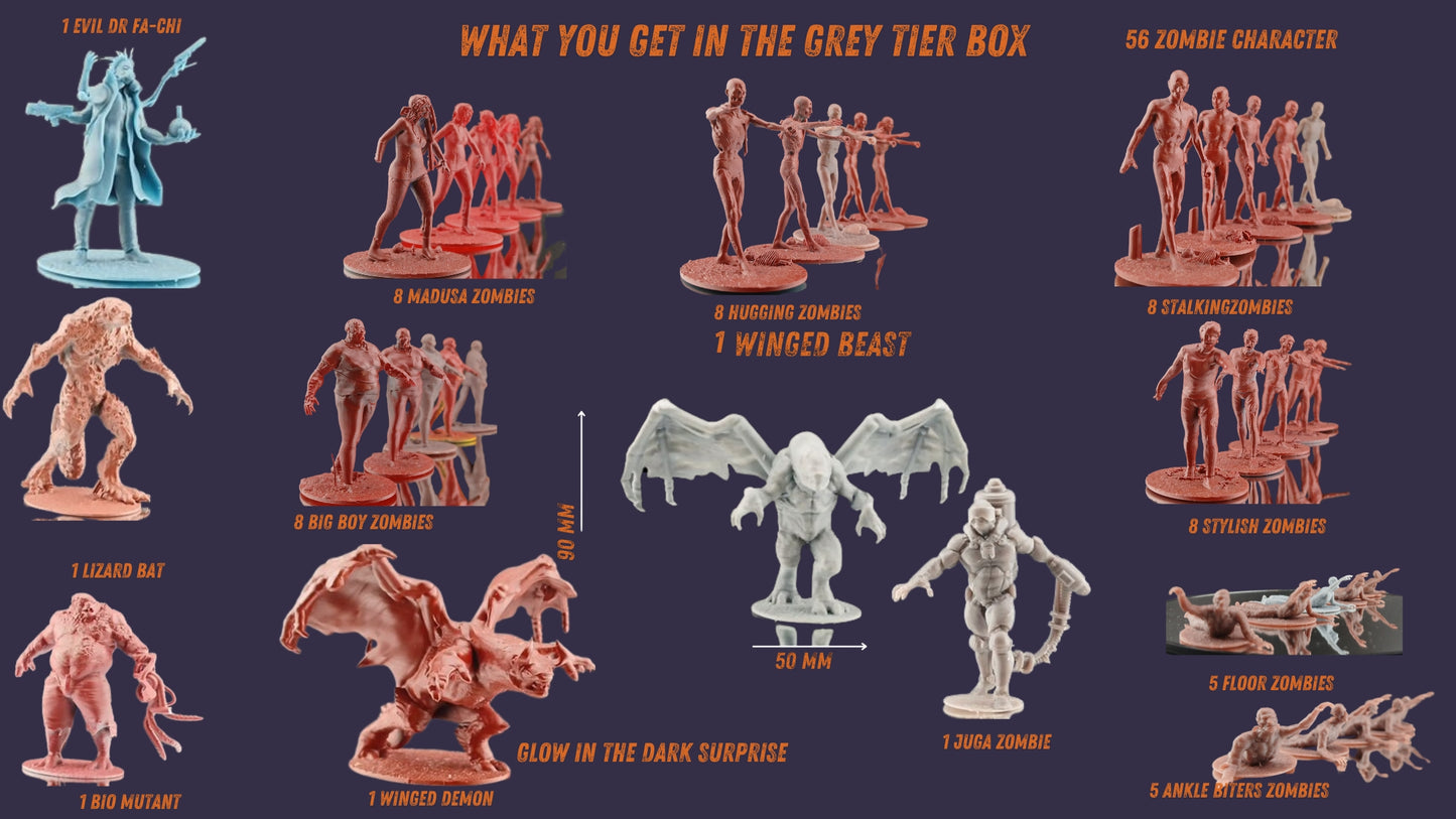 Zombie wars Grey Tier 120 character Box set with survival base