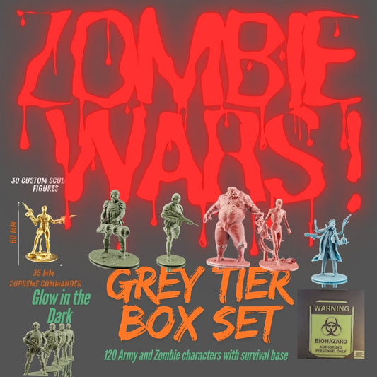 Zombie wars Grey Tier 120 character Box set with survival base